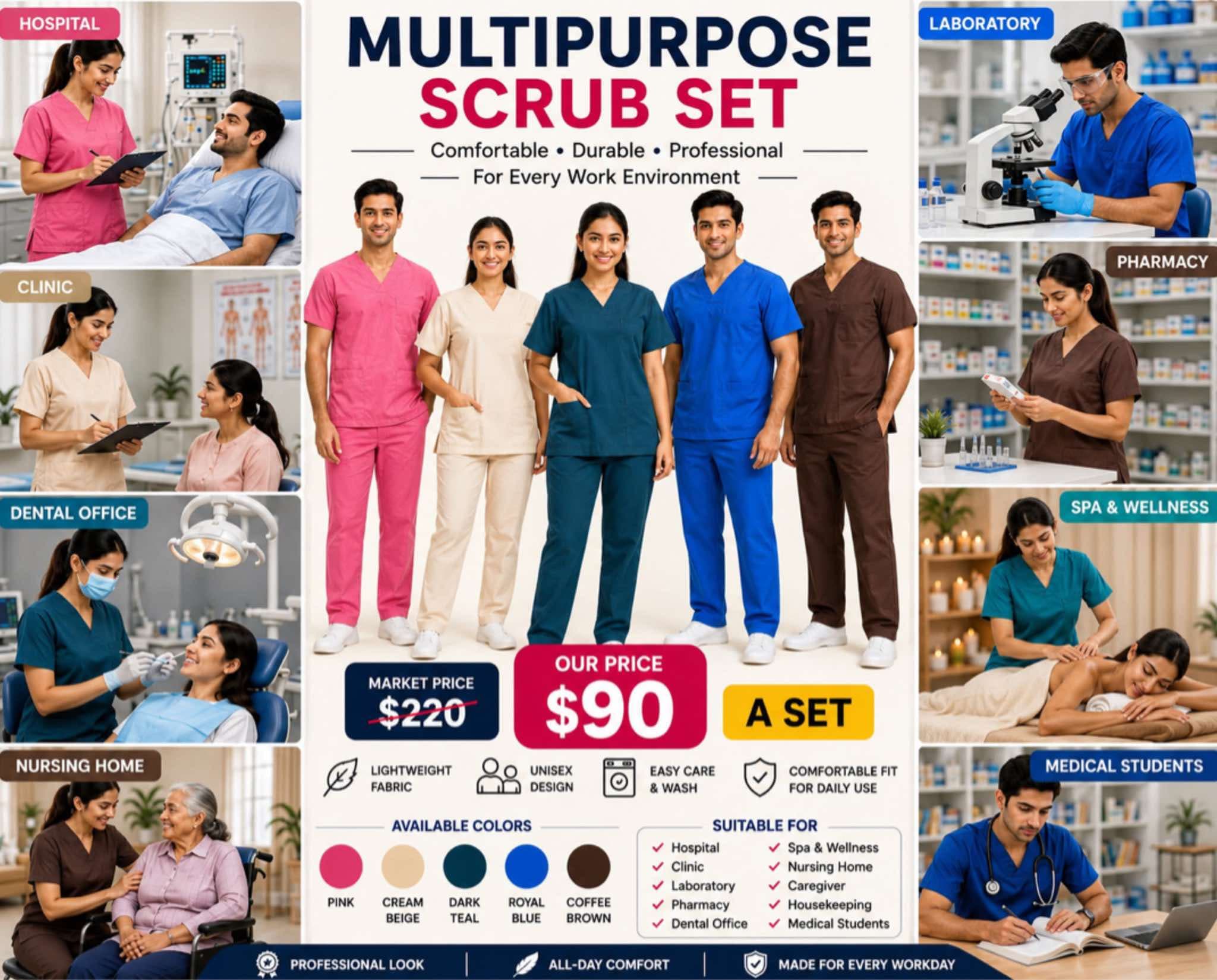 Scrub Set - V-neck