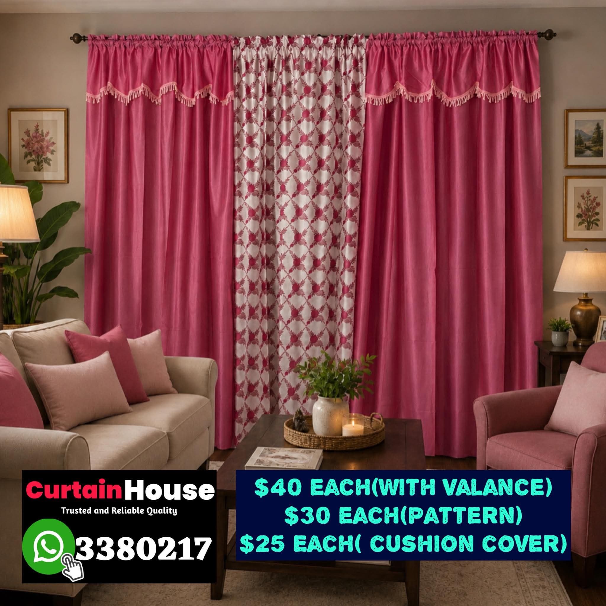 Light Filtering Curtain With Valance-Rod Pocket