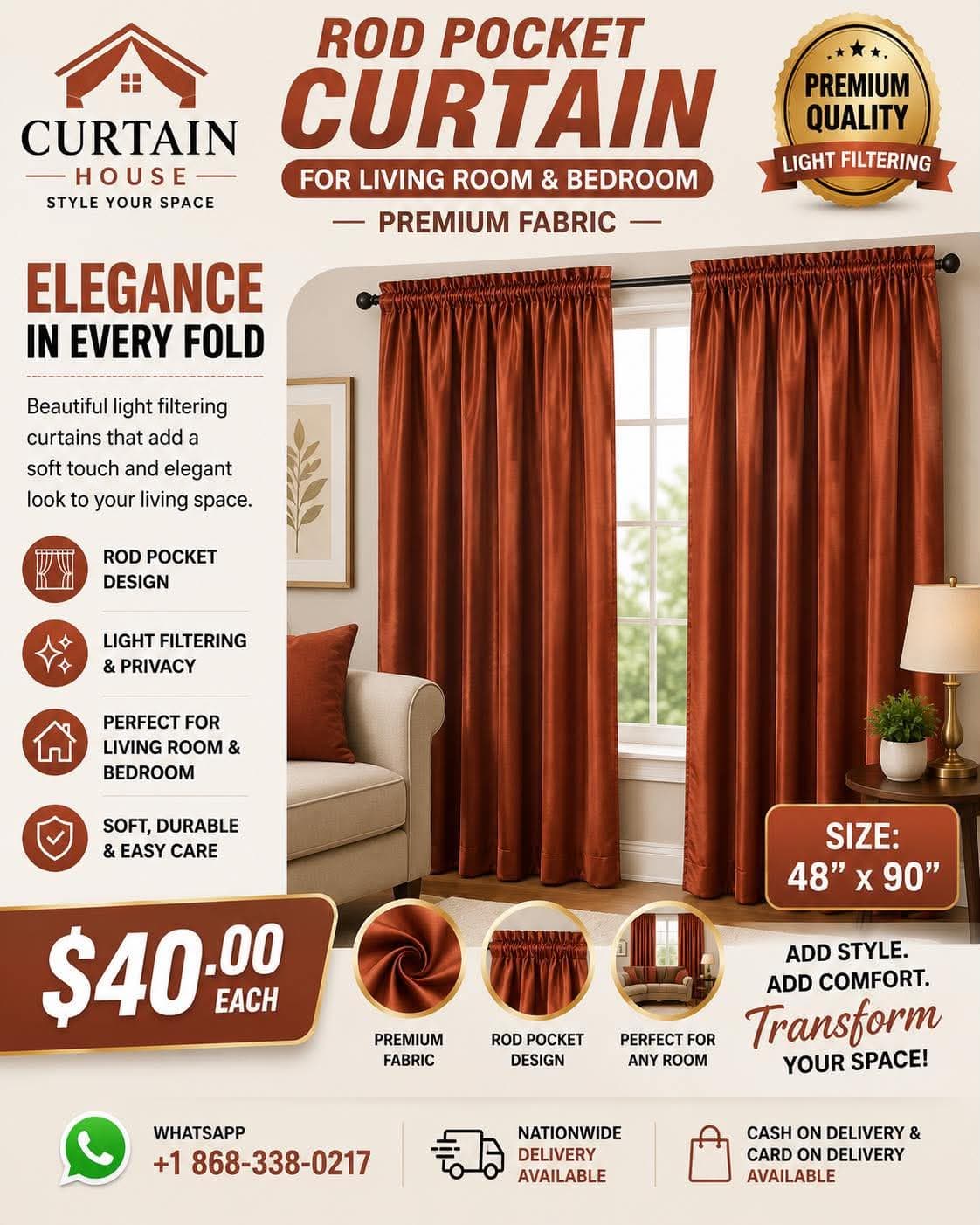 Rod-Pocket Curtain