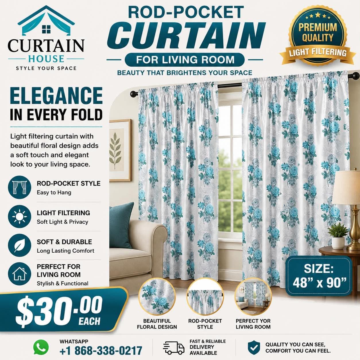 Rod-Pocket Curtain