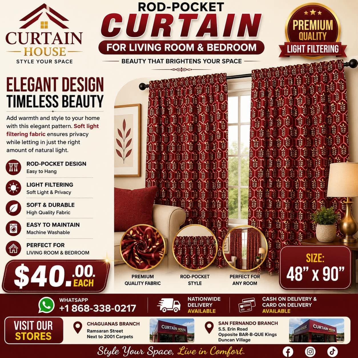 Rod-Pocket Curtain